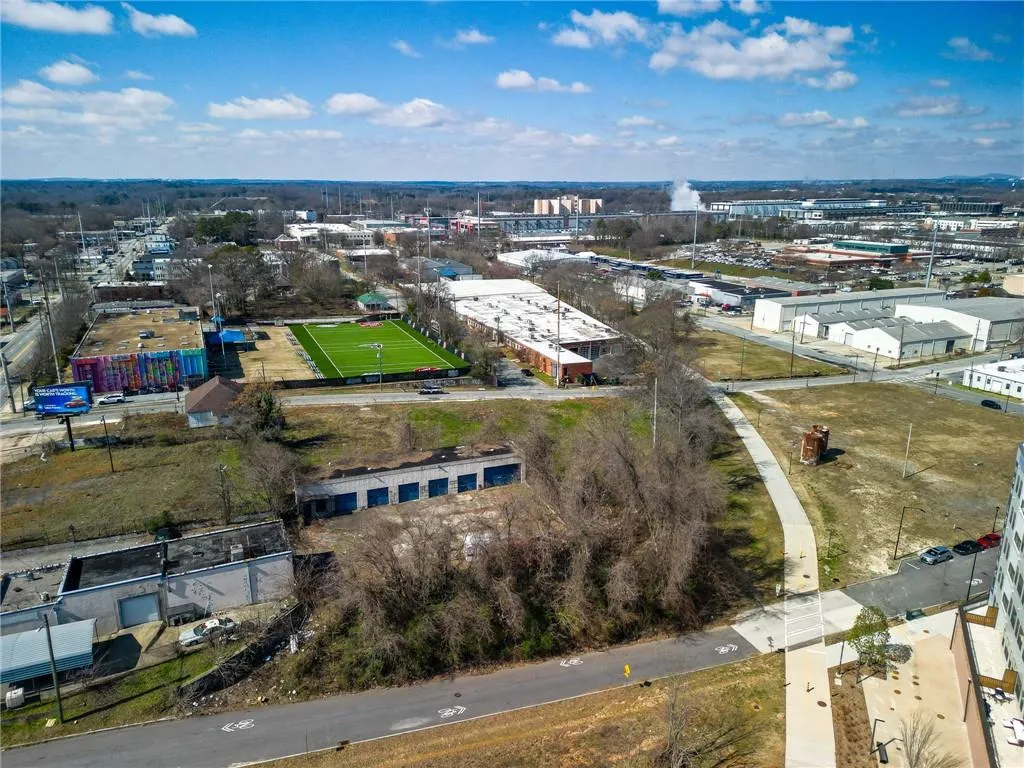 Bird's eye view of industrial structures