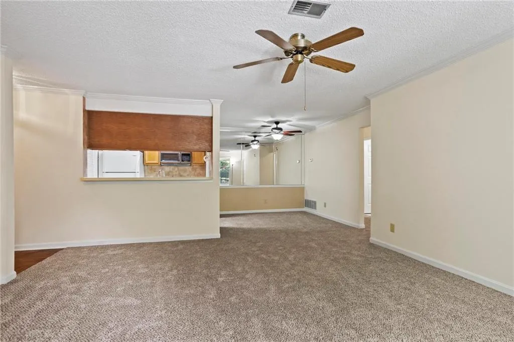 Family Room to Dining Area and Kitchen