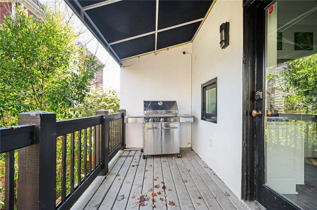 Deck with area for grilling