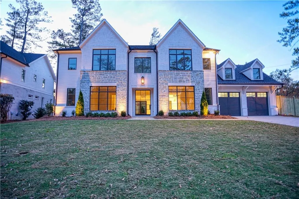 View of front of home with a front yard