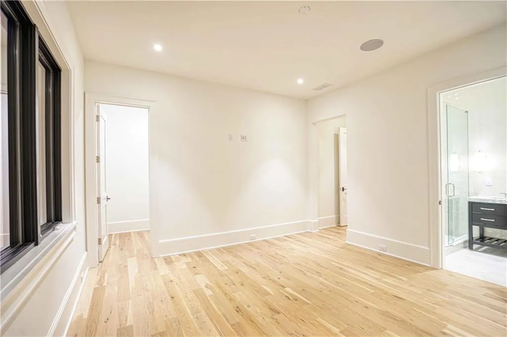 Spare room featuring light hardwood / wood-style floors