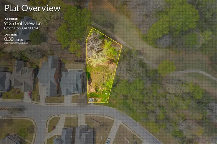View of property location with property parcel outlined