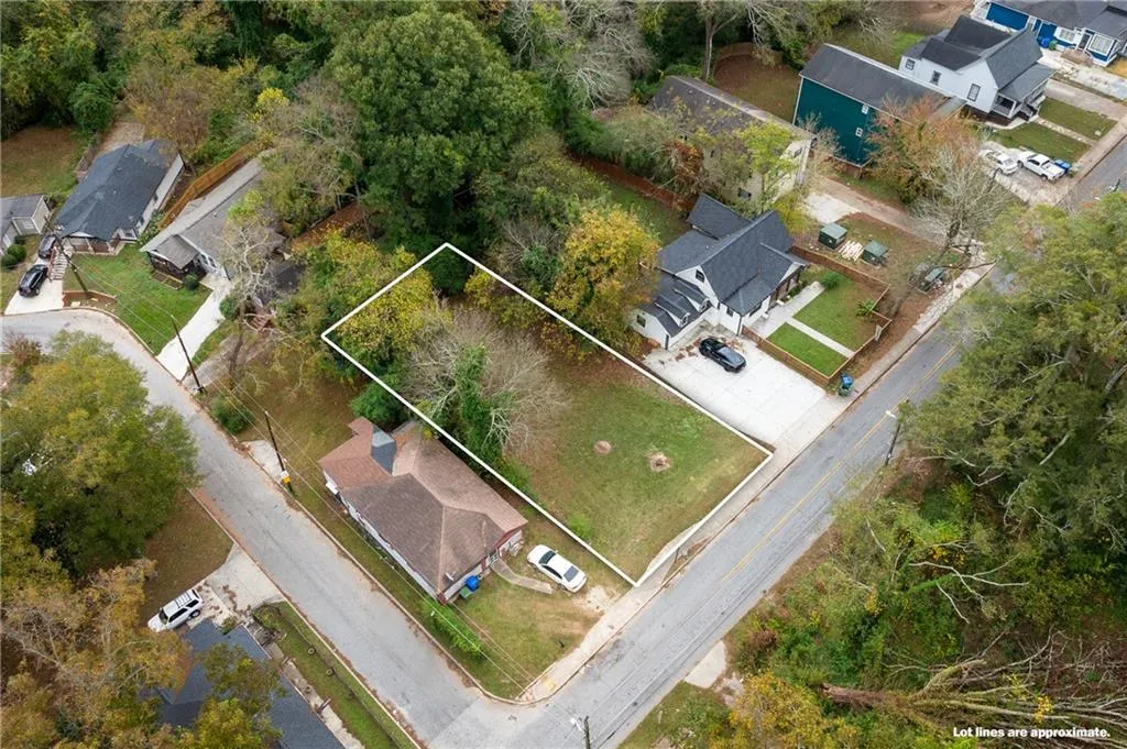 Birds eye view of property