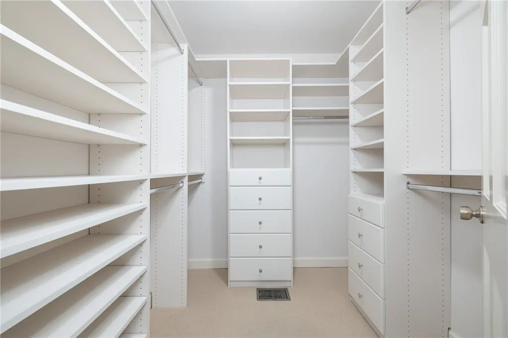 Main level Master Suite closet.