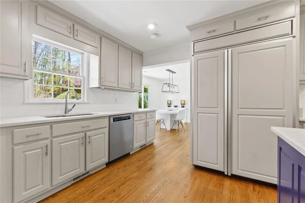 Kitchen with View of Breakfast Room