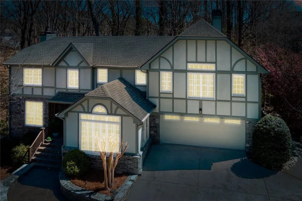 Twilight Exterior of Property
