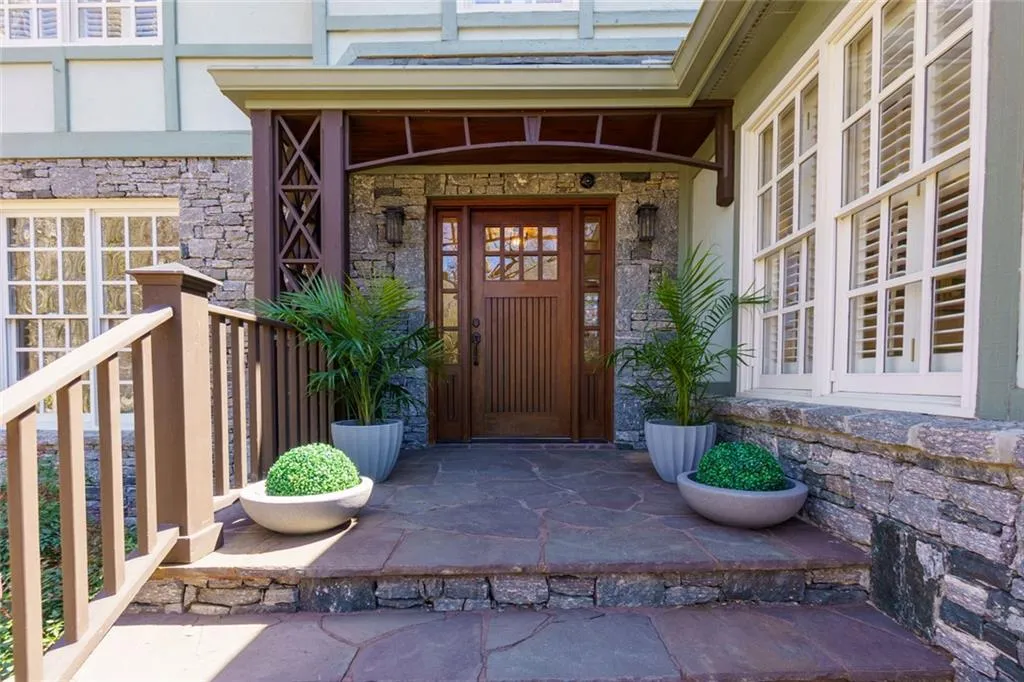 Front Door Stone Entry Way