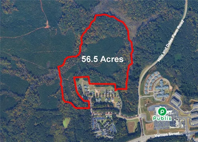 Aerial view of property's location