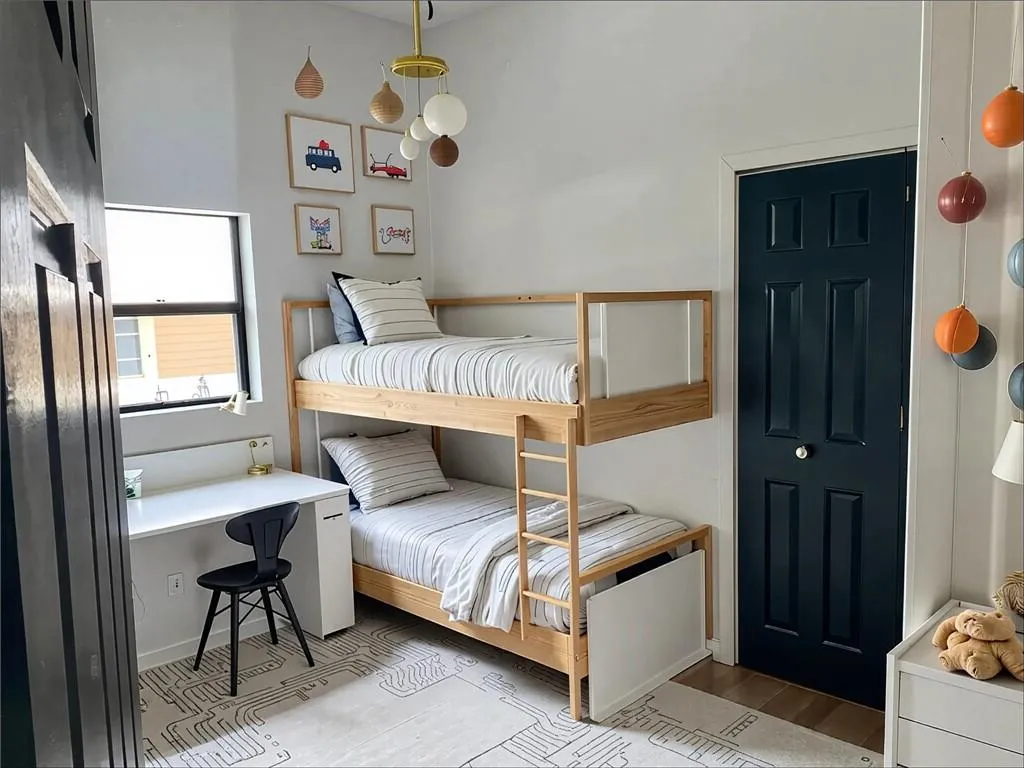 Bedroom with wood finished floors