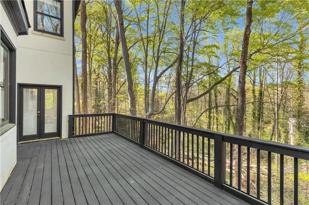 Deck featuring french doors