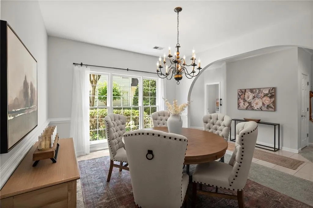 Another view of the spacious formal dining room just off the foyer.