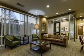Community lobby with recessed lighting