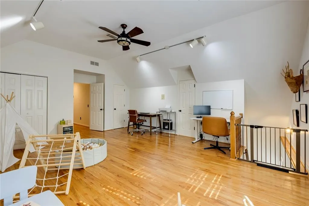 Bonus room with separate staircase to main level.