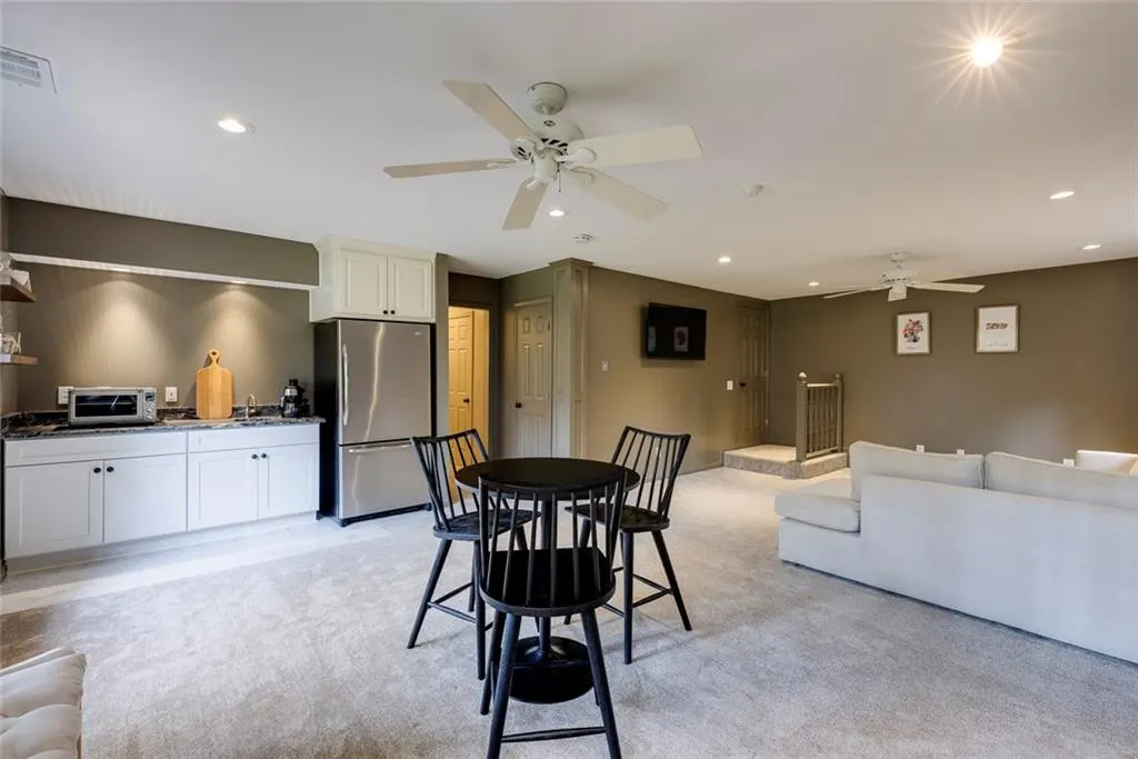 Basement living room.