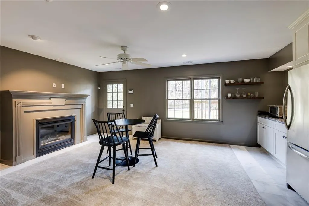 Basement living room.