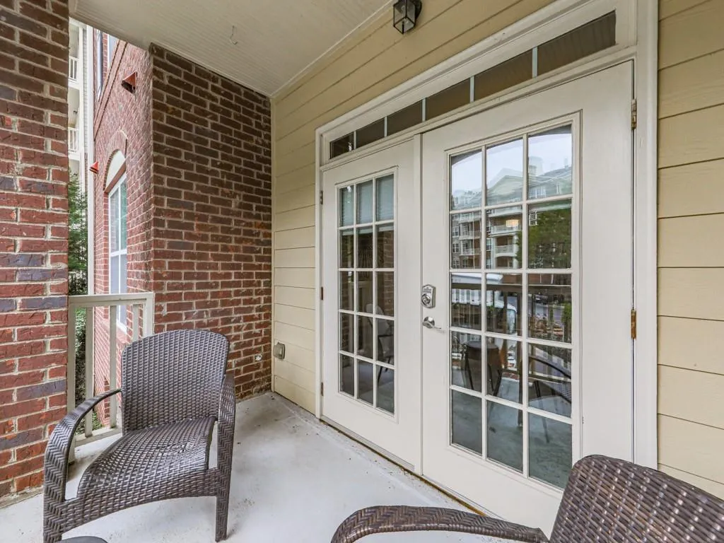Porch with french doors