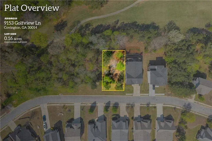 Aerial overview of property's location featuring property boundaries highlighted