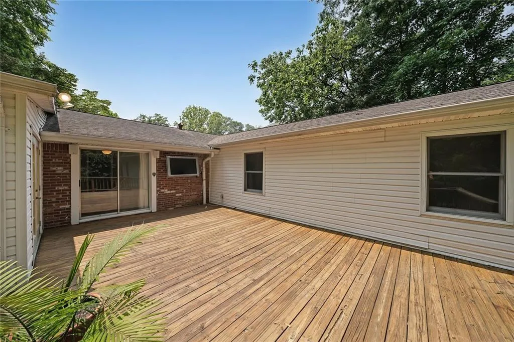 View of wooden deck