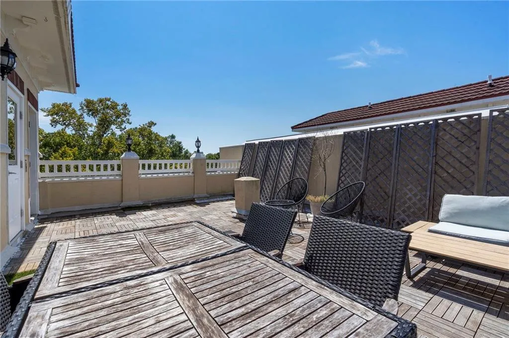 Deck featuring outdoor dining area Deck featuring outdoor dining area