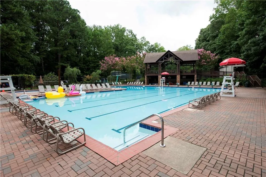 Another view of The Branches Pool with observation Deck in the Background.