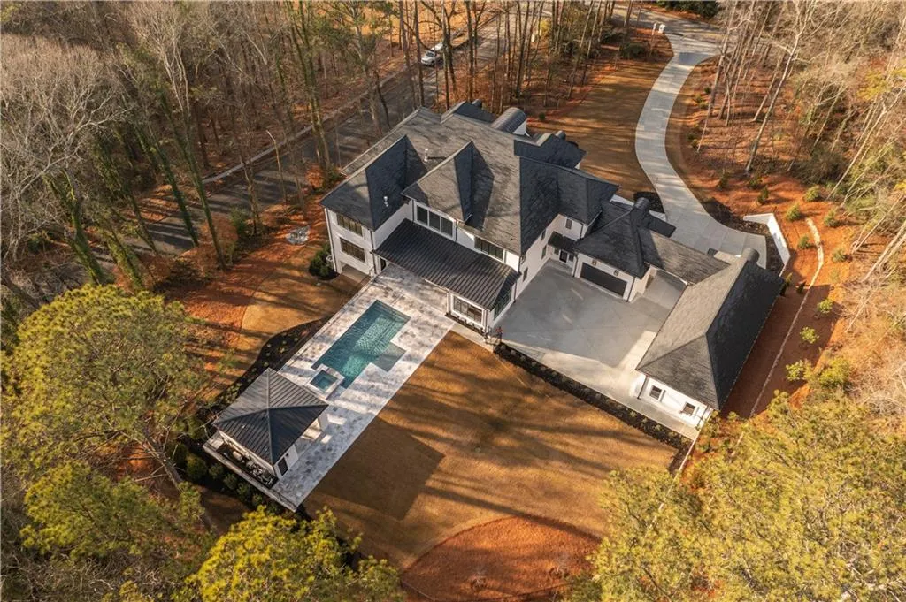 View from above of property