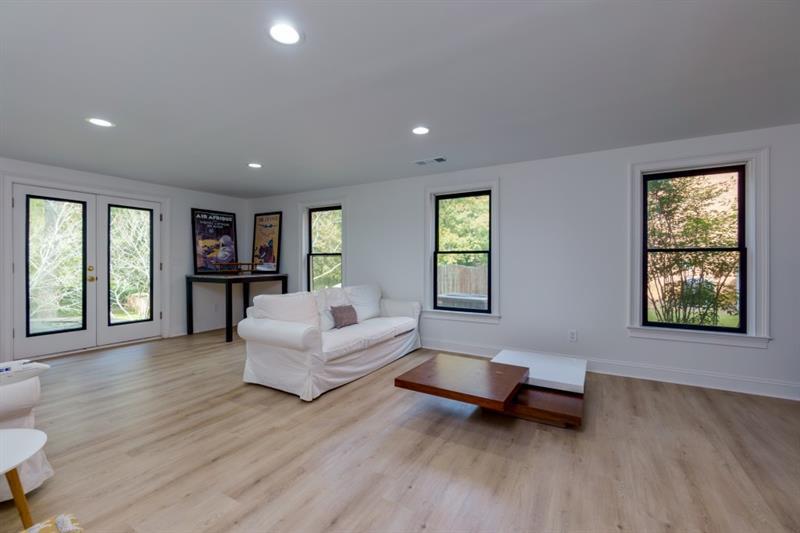 Terrace level TV room