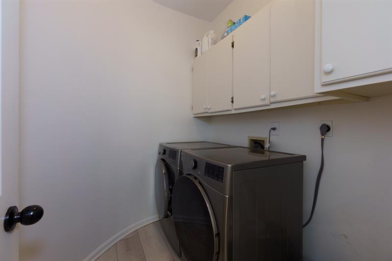 Laundry chute, washer and dryer remain