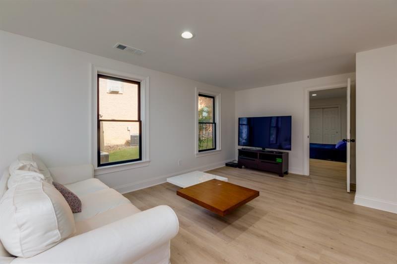 Terrace level TV room