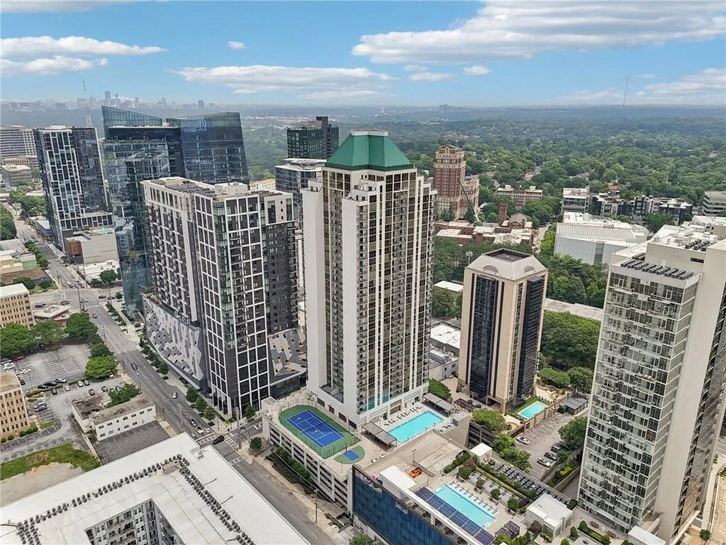 View of urban area featuring a pool area