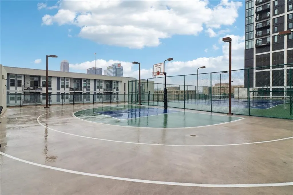 View of sport court featuring community basketball court