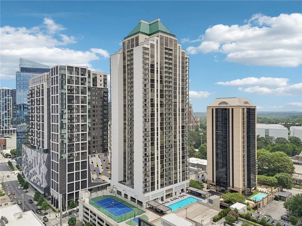 View of property with a city view