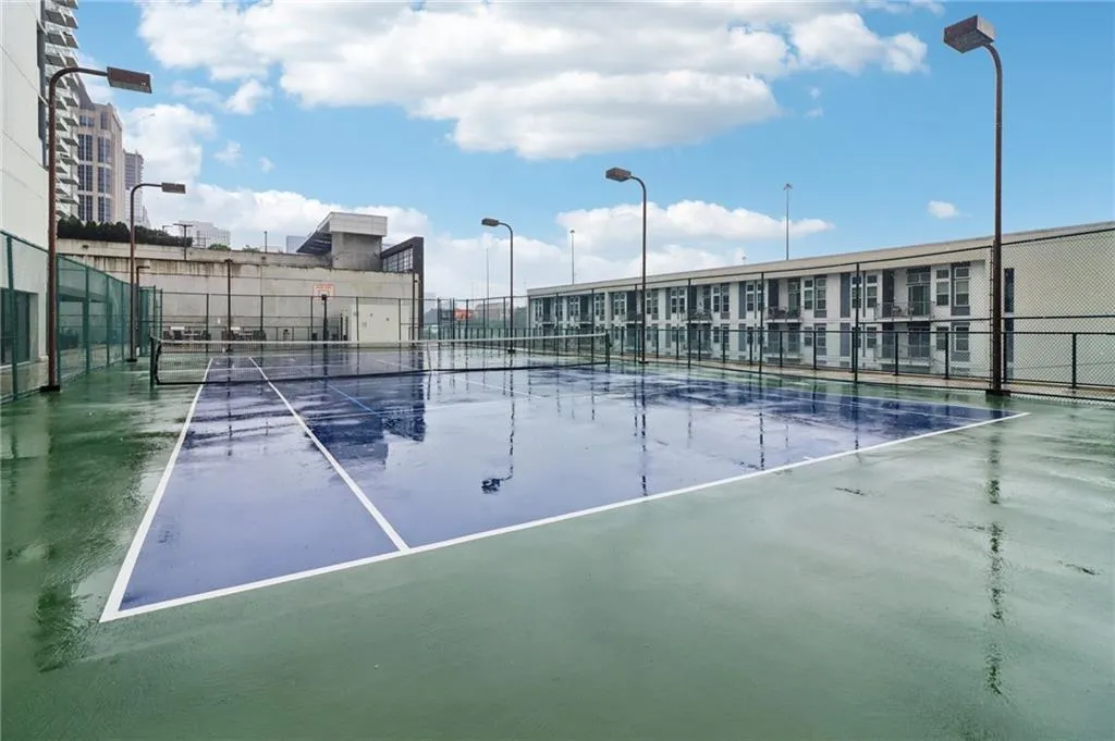 View of tennis court