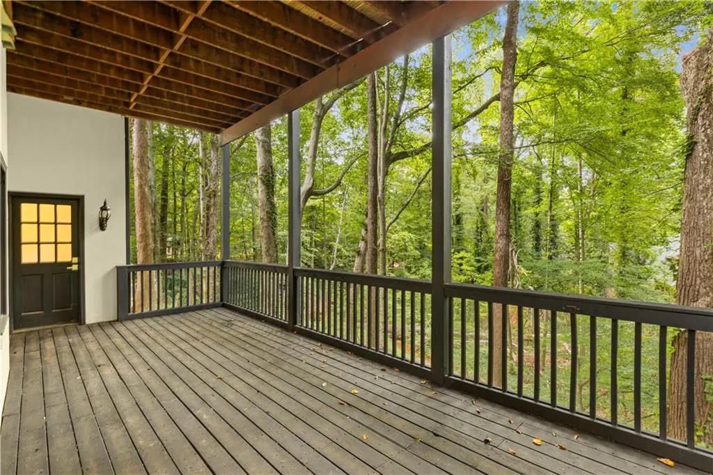 View of wooden terrace