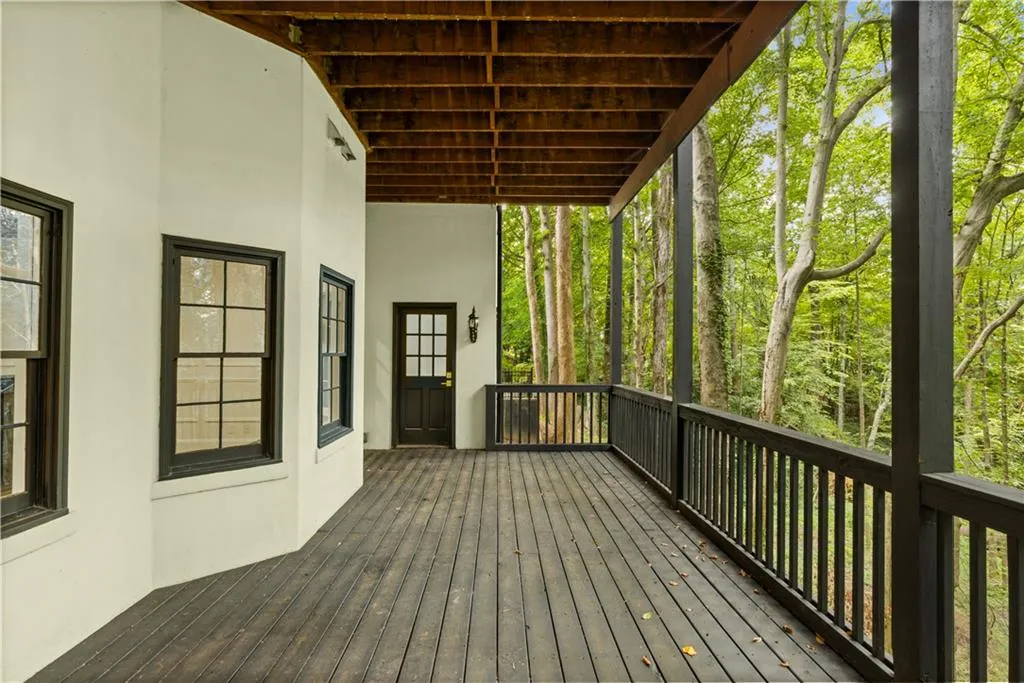 View of wooden terrace
