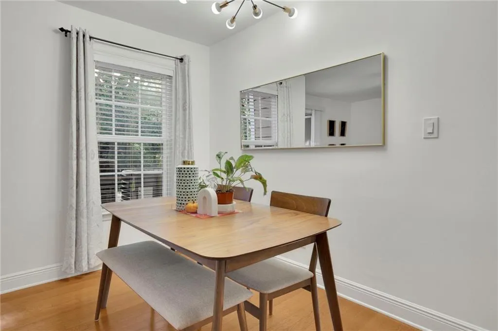 Dining space featuring light hardwood / wood-style flooring
