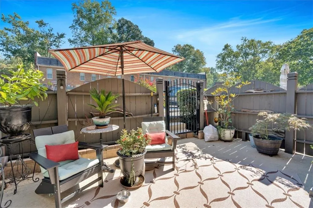 View of patio featuring an outdoor hangout area