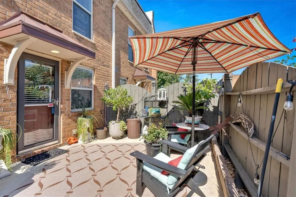 View of adorable patio!
