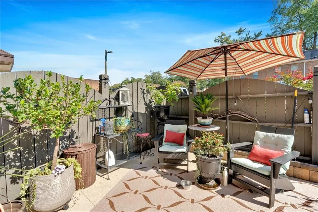 View of private patio area.