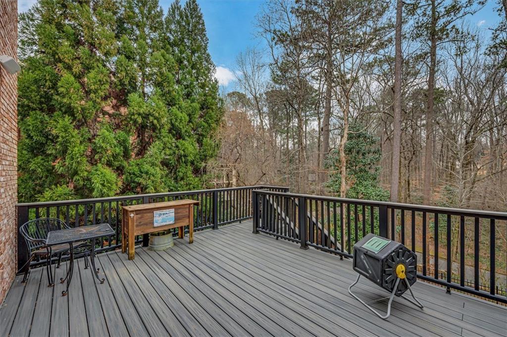 View of wooden deck