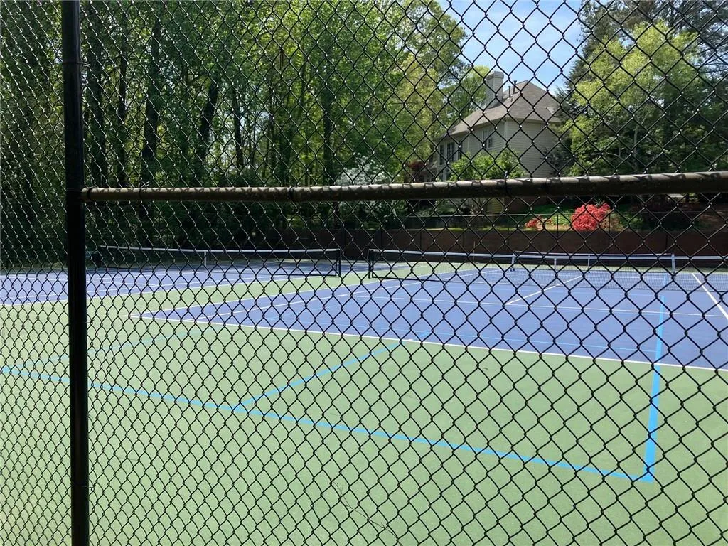 View of tennis court