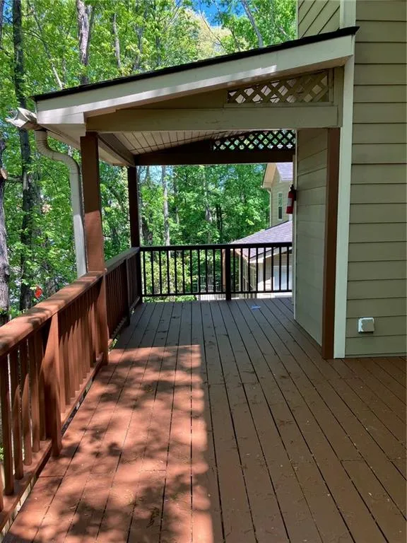 View of wooden terrace