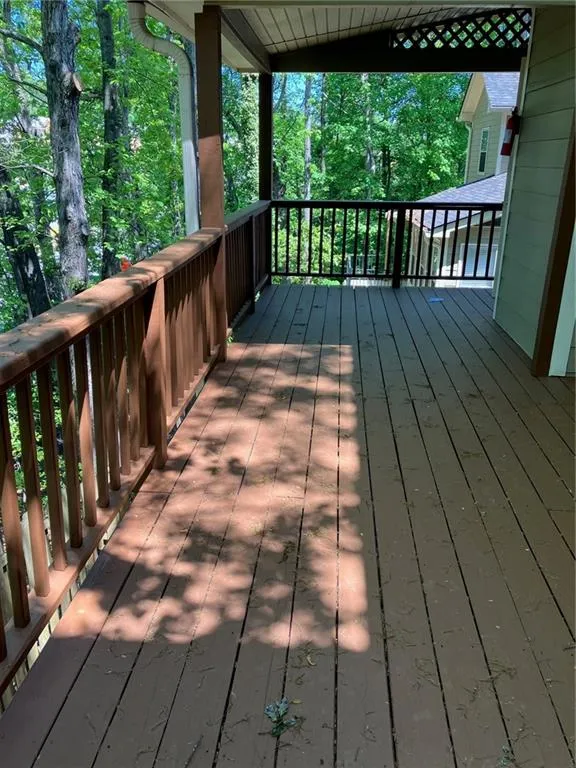 View of wooden terrace