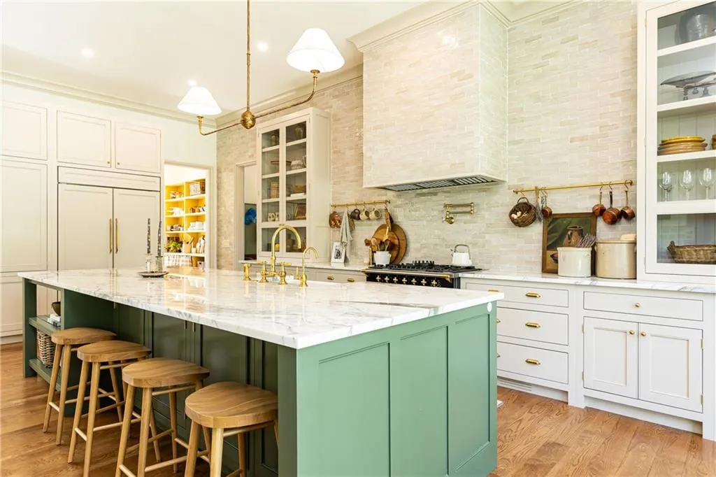 Kitchen View to walk in pantry
