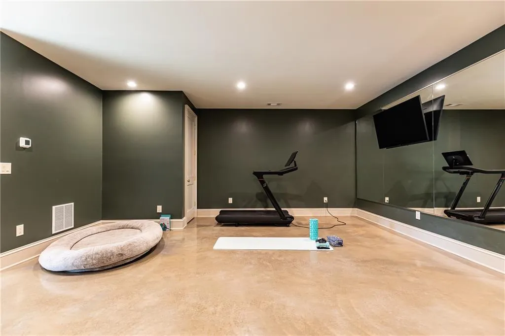 Terrace level gym area