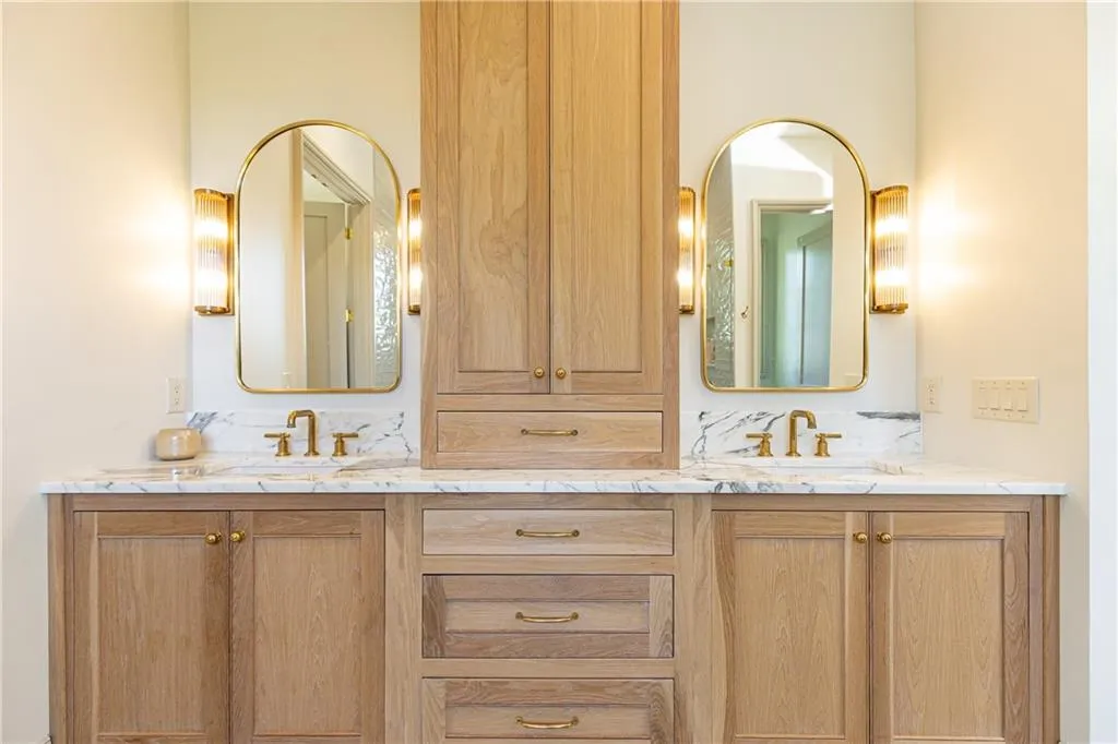 Double Vanities over marble top