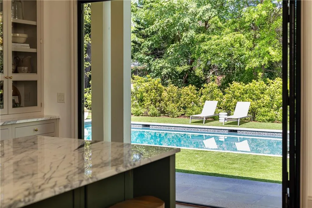 View to pool and patio