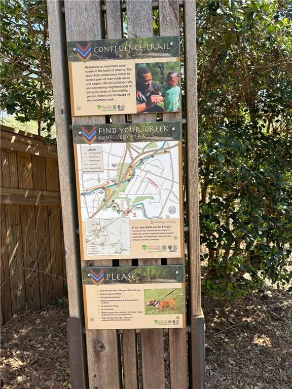 Trailhead for 1.5 mile confluence trail is at Armand Park.