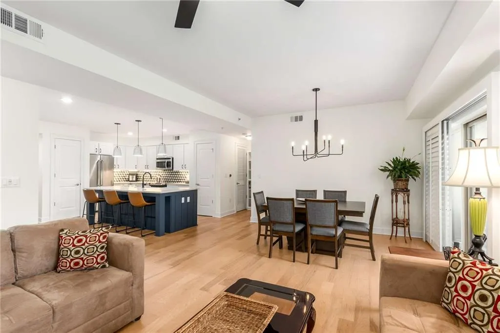 Open concept living is perfect for chatting while preparing meals.