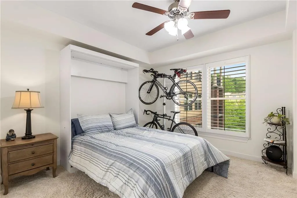 Secondary bedroom is also bright with natural light flooding in.