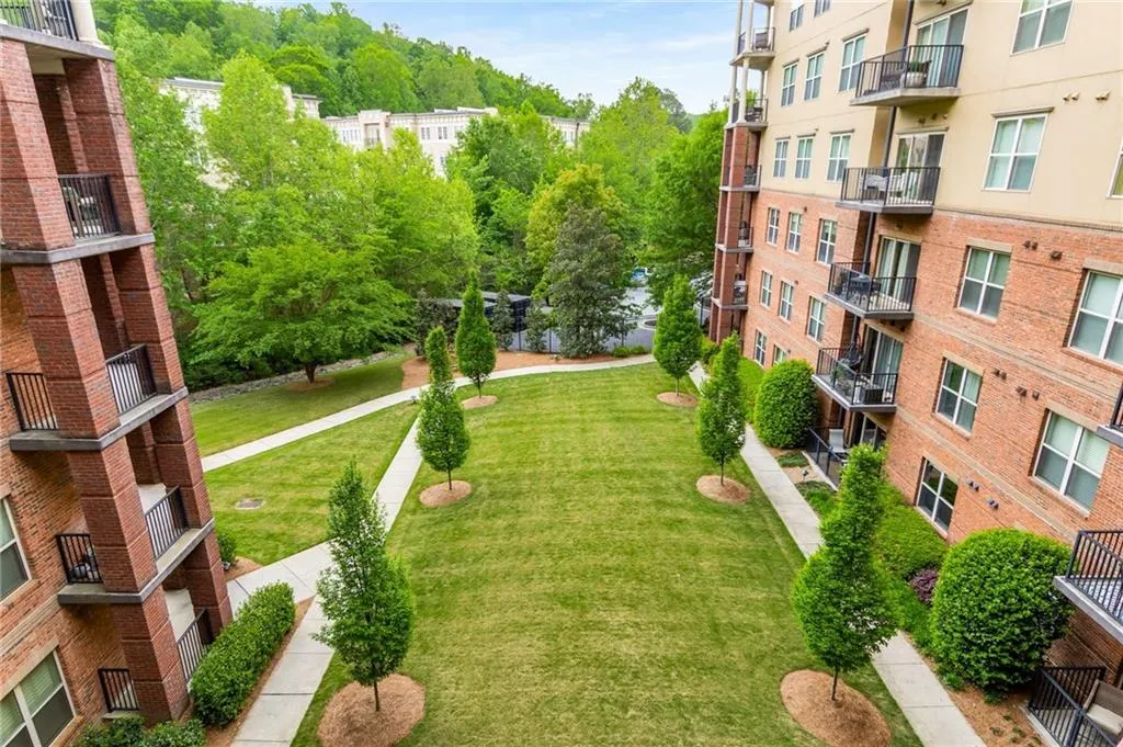 Another view from the balcony of the courtyard.